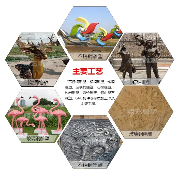 广场雕塑的艺术构建 精艺玻璃钢雕塑的工程美学与实践