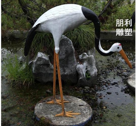 金属仙鹤雕塑厂家 园林鹤类雕塑摆件 仿真立体仙鹤雕塑